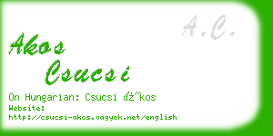 akos csucsi business card